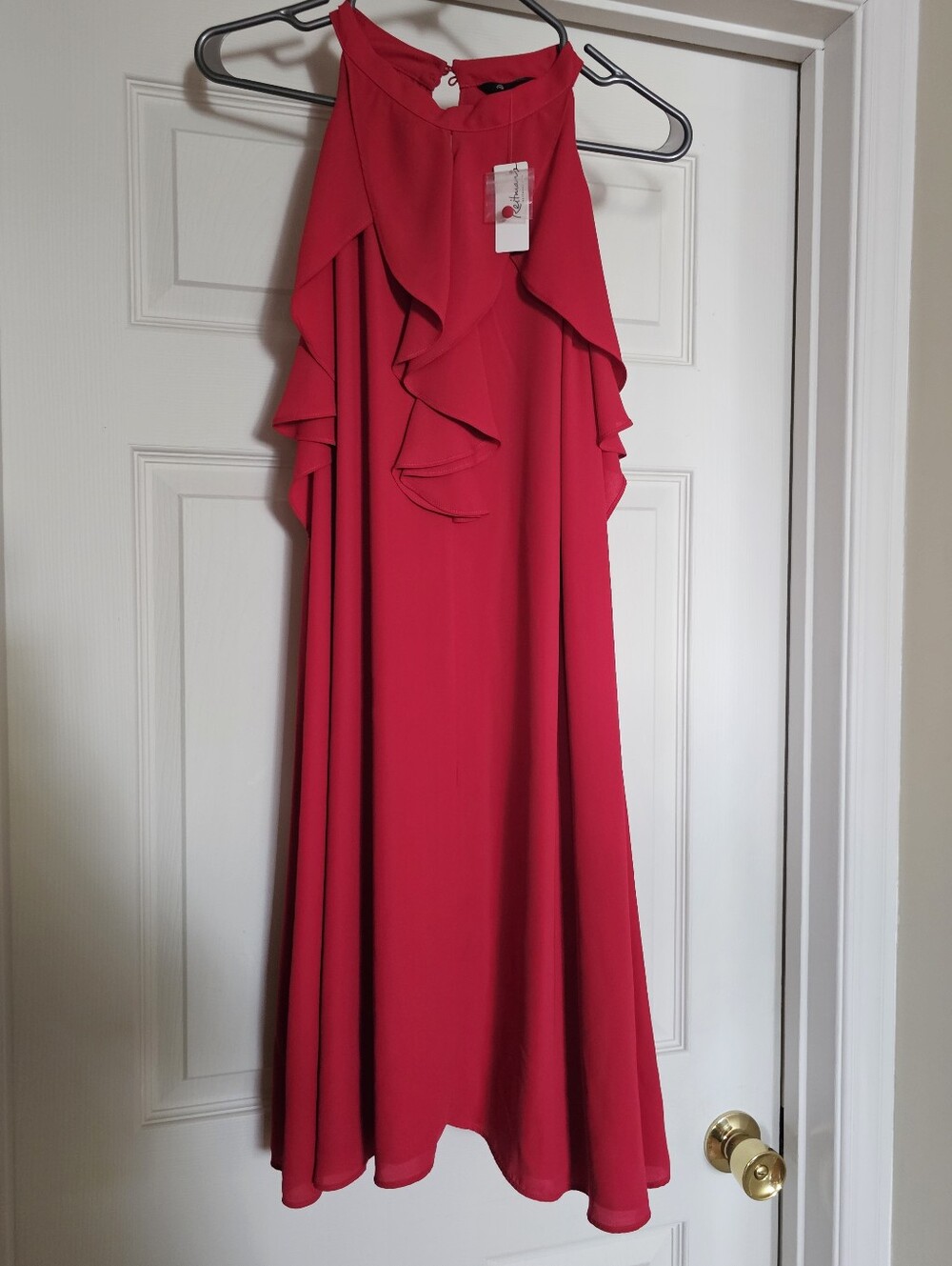 NWT - Red Ruffle Midi Dress